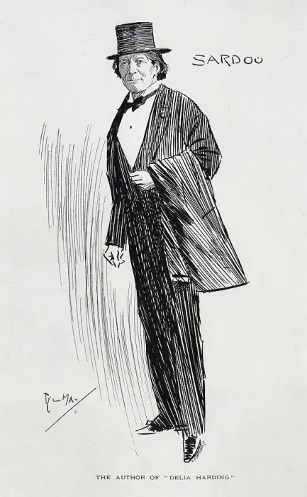 Framed Print : Sardou, The author of Delia Harding by Phil May Framed Print : Sardou, The author of Delia Harding by Phil May