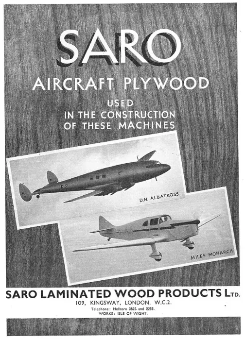 Framed Print : SARO Aircraft Plywood: DH Albatross : Miles Monarch Framed Print : SARO Aircraft Plywood: DH Albatross : Miles Monarch