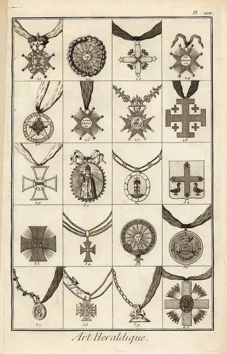 Framed Print : Sash badges of orders of chivalry Framed Print : Sash badges of orders of chivalry