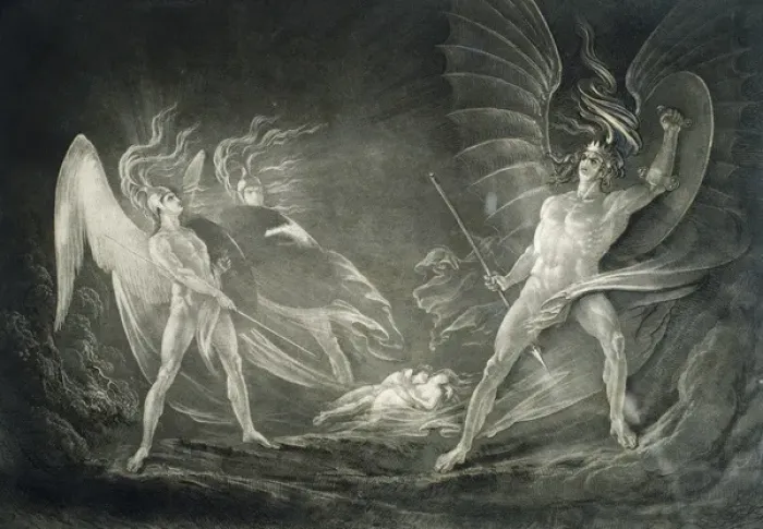 Framed Print : Satan tempts Eve in the dream. Paradise Lost by John Milton Framed Print : Satan tempts Eve in the dream. Paradise Lost by John Milton