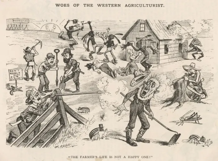 Framed Print : Satire Early US Farmer Framed Print : Satire Early US Farmer