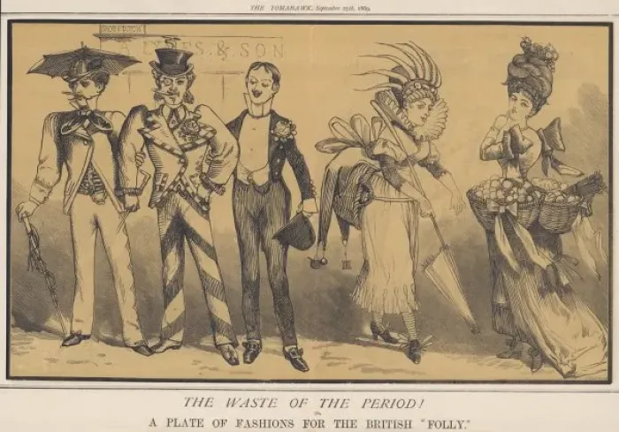 Framed Print : Satire on Fashions 1869 Framed Print : Satire on Fashions 1869