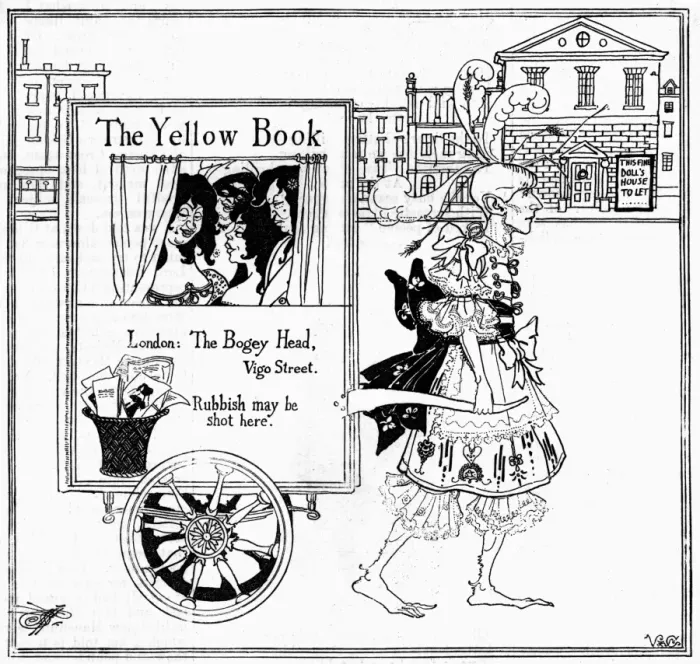 Framed Print : Satire on The Yellow Book