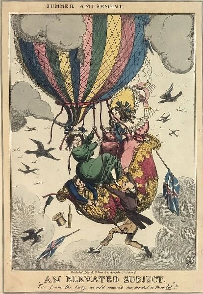 Satirical ballooning cartoon