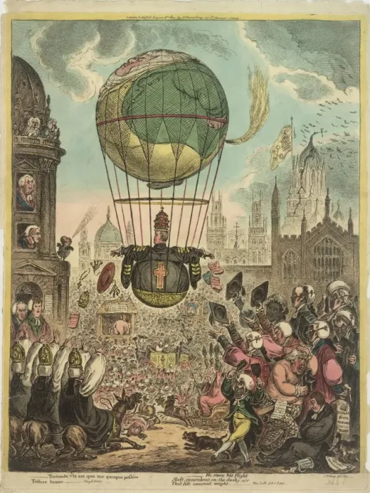 Framed Print : Satirical ballooning cartoon, Lord Grenville Framed Print : Satirical ballooning cartoon, Lord Grenville