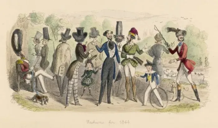 Framed Print : Satirical Fashions 1844 Framed Print : Satirical Fashions 1844