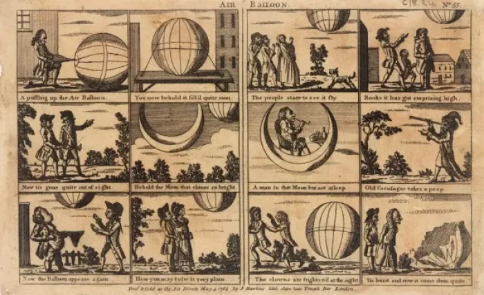 Framed Print : Satirical images of an Air Balloon Framed Print : Satirical images of an Air Balloon