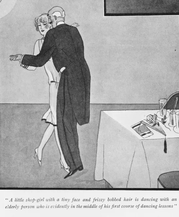 Framed Print : A satrical sketch of a scene in a nightclub, London, 1926 Framed Print : A satrical sketch of a scene in a nightclub, London, 1926