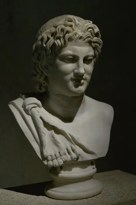 Framed Print : Satyr's head. Mid-2nd century AD. Roman Empire. Marble Framed Print : Satyr's head. Mid-2nd century AD. Roman Empire. Marble
