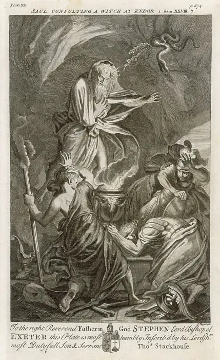 Framed Print : SAUL & WITCH OF ENDOR Framed Print : SAUL & WITCH OF ENDOR