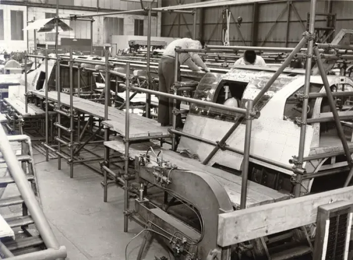 Framed Print : Saunders-Roe SR177 during construction Framed Print : Saunders-Roe SR177 during construction