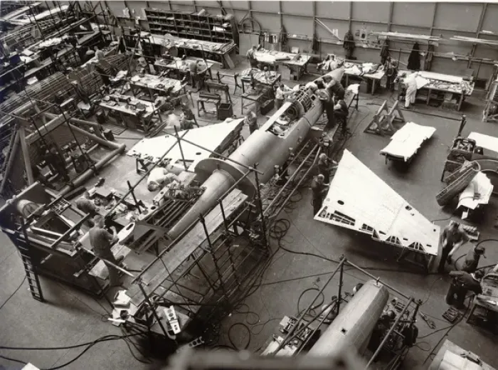 Framed Print : Saunders-Roe SR53 during construction Framed Print : Saunders-Roe SR53 during construction