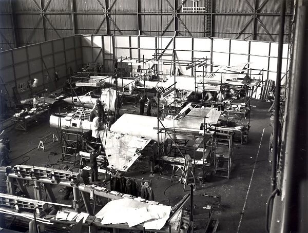 The two Saunders-Roe SR53s during construction