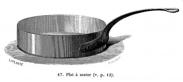 SAUTE PAN. A high-sided frying pan made for sauteing potatoes or anything