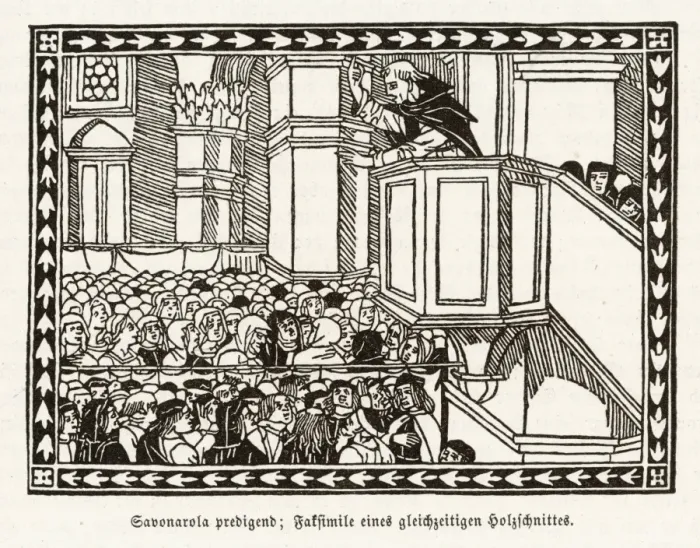 Framed Print : Savonarola / Anon Woodcut Framed Print : Savonarola / Anon Woodcut