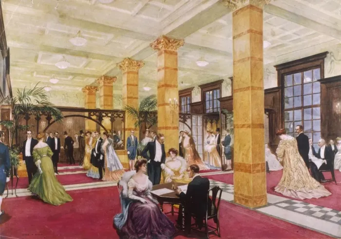 Framed Print : The Savoy Lobby / London Framed Print : The Savoy Lobby / London