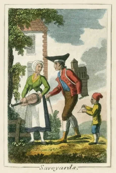 Framed Print : Savoyards - Swiss from Savoy Framed Print : Savoyards - Swiss from Savoy