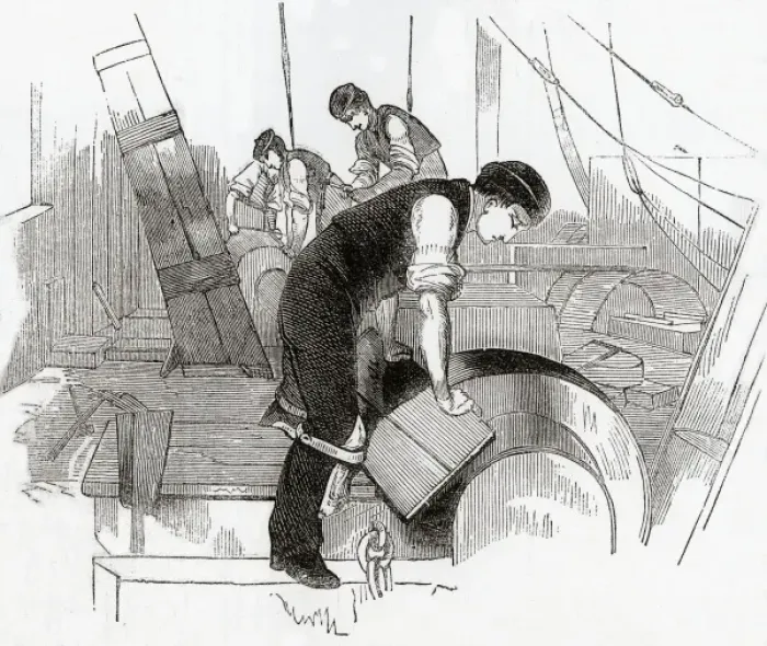 Framed Print : Saw Grinders at Sheffield Grinding Mills, Yorkshire