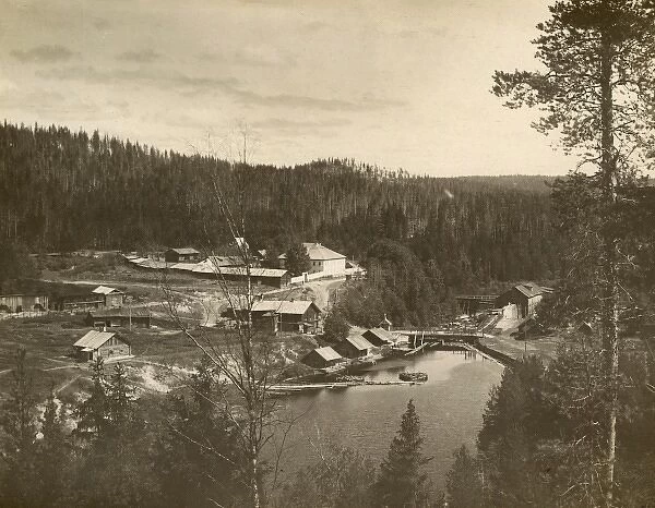 Sawmills at Medevja-gora, during Russian Civil War