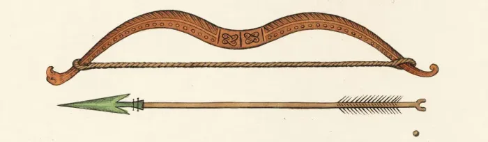 Framed Print : Saxon bow and arrow, 10th century Framed Print : Saxon bow and arrow, 10th century