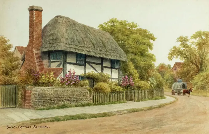 Framed Print : Saxon Cottage, Steyning, South Downs, Sussex Framed Print : Saxon Cottage, Steyning, South Downs, Sussex