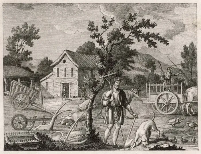 Framed Print : Saxon Farmyard Framed Print : Saxon Farmyard