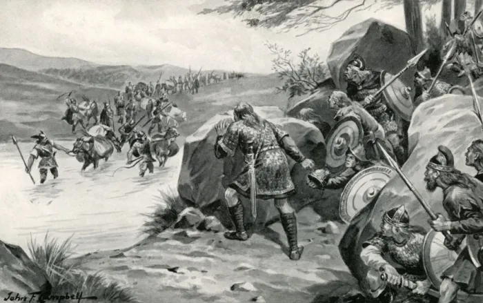 Framed Print : Saxons ambush Danes Framed Print : Saxons ambush Danes