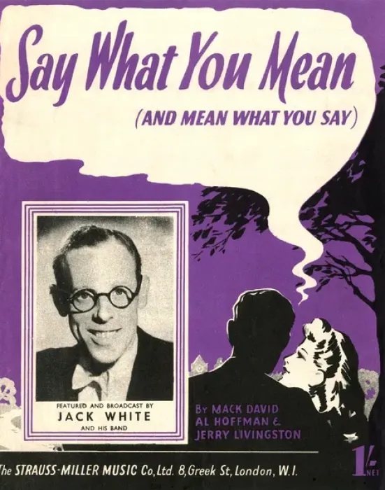 Framed Print : Say What You Mean - Music Sheet Cover Framed Print : Say What You Mean - Music Sheet Cover