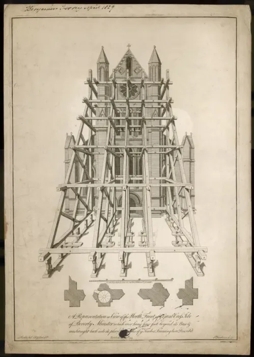 Framed Print : Scaffolding / Beverley Framed Print : Scaffolding / Beverley