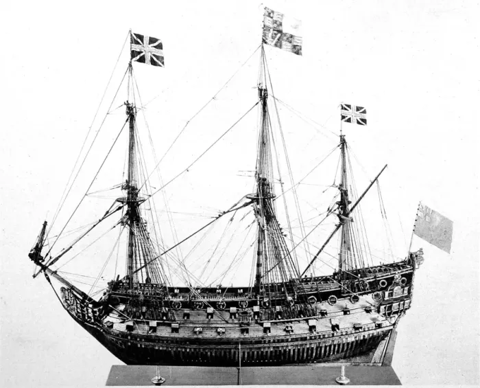 Framed Print : Scale Model of an 80-gun Stuart Warship Framed Print : Scale Model of an 80-gun Stuart Warship