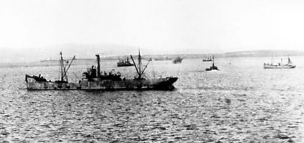 Scapa Flow, General view at 3. 30pm on 21st June 1919
