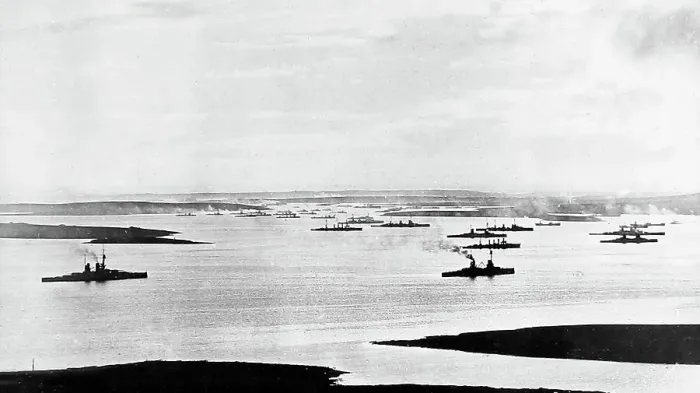 Framed Print : Scapa Flow The German Fleet on 28th November 1918 Framed Print : Scapa Flow The German Fleet on 28th November 1918