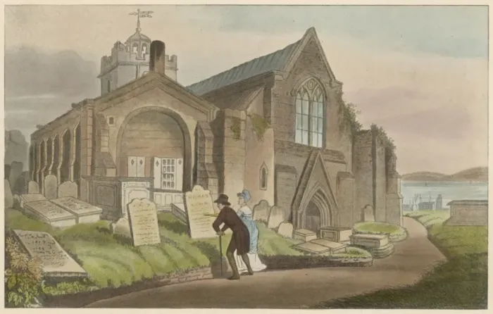Framed Print : Scarborough / Church 1813 Framed Print : Scarborough / Church 1813