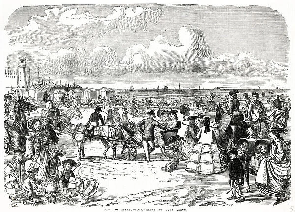 Part of Scarborough, drawn by John Leech 1857