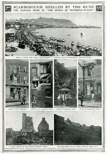 Scarborough shelled by Germans WWI