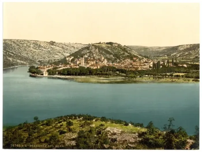 Framed Print : Scardona, upon the Kerka, Dalmatia, Austro-Hungary Framed Print : Scardona, upon the Kerka, Dalmatia, Austro-Hungary