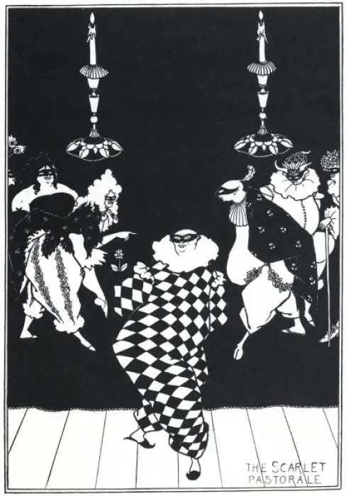 Framed Print : The Scarlet Pastorale by Aubrey Beardsley Framed Print : The Scarlet Pastorale by Aubrey Beardsley
