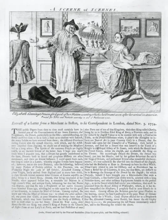 Framed Print : A sceene of sceenes. Elizabeth Cannings dream for ye good of Framed Print : A sceene of sceenes. Elizabeth Cannings dream for ye good of