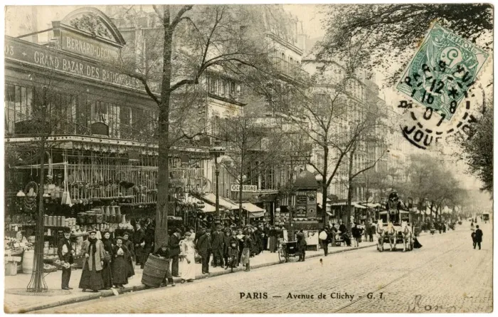 Framed Print : Scene in the Avenue de Clichy, Paris, France Framed Print : Scene in the Avenue de Clichy, Paris, France