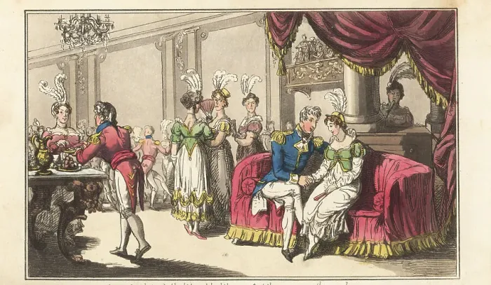 Framed Print : A scene at a ball in Gibraltar during the Napoleonic Wars Framed Print : A scene at a ball in Gibraltar during the Napoleonic Wars