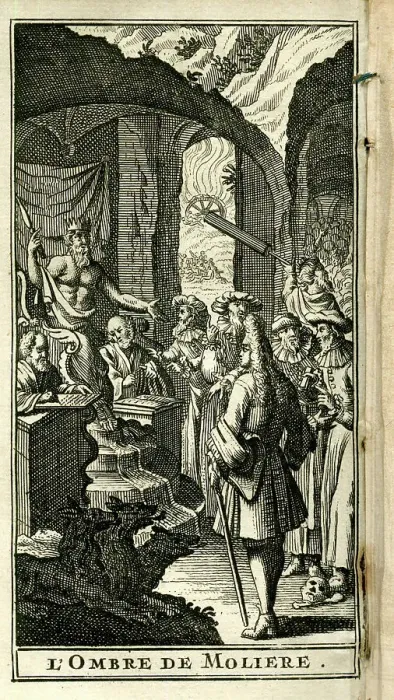 Framed Print : Scene from Brecourt's play, L'Ombre de Moliere Framed Print : Scene from Brecourt's play, L'Ombre de Moliere