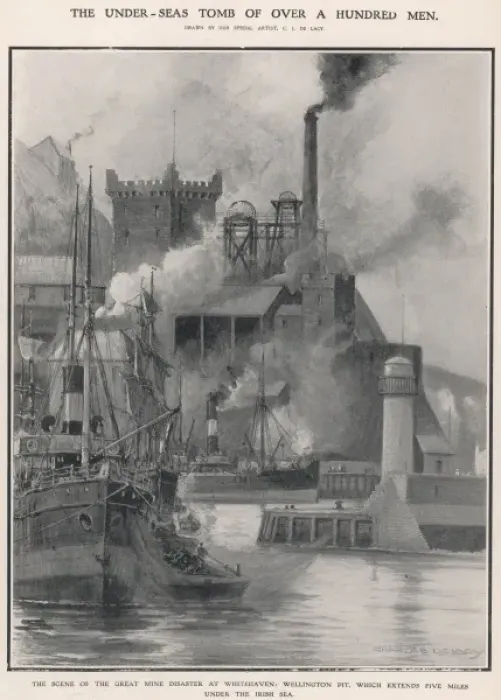 Framed Print : Scene of mine disaster at Wellington Pit Framed Print : Scene of mine disaster at Wellington Pit