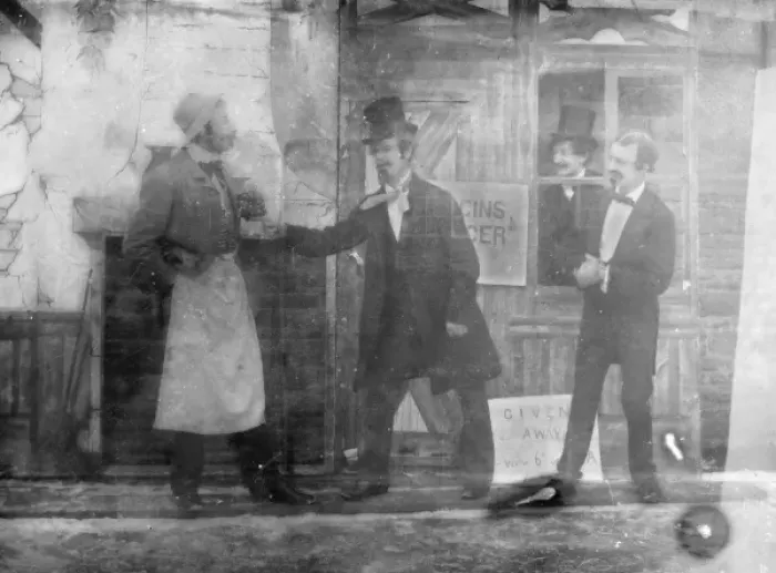 Framed Print : Scene from an Edwardian theatrical production Framed Print : Scene from an Edwardian theatrical production