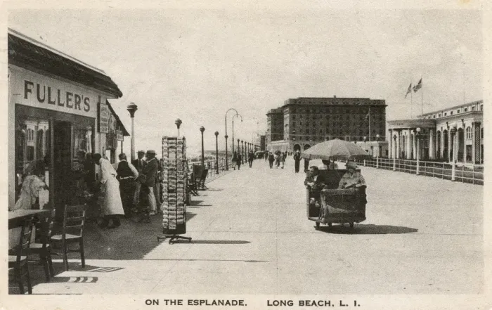 Framed Print : Scene on the Esplanade, Long Beach, New York, USA Framed Print : Scene on the Esplanade, Long Beach, New York, USA