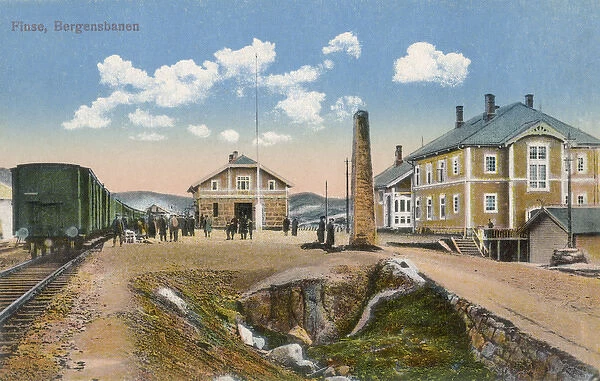 Scene at Finse Railway Station, Norway