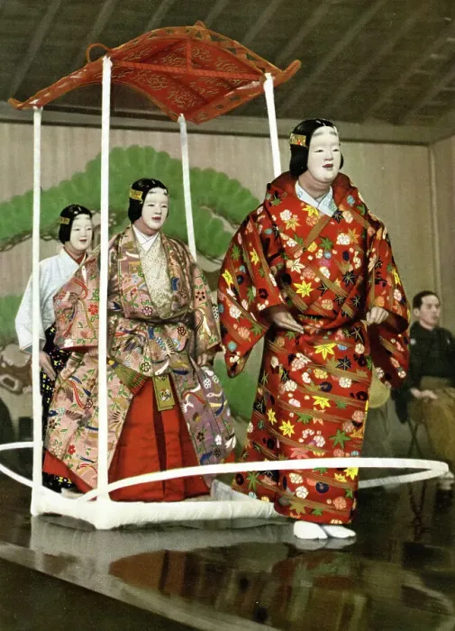 Framed Print : Scene from Japanese Noh Drama, Eguchi Framed Print : Scene from Japanese Noh Drama, Eguchi