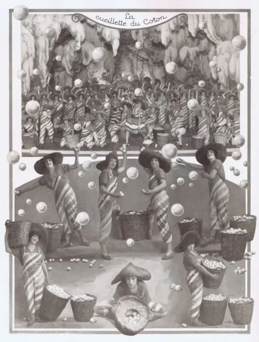 Framed Print : The scene La Cueillette du Coton from the revue Bonjour Pari Framed Print : The scene La Cueillette du Coton from the revue Bonjour Pari