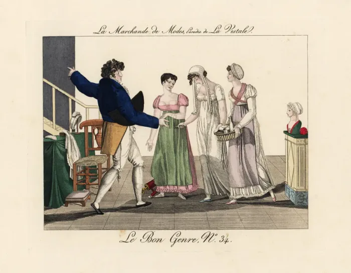 Framed Print : Scene from La Marchande des Modes Framed Print : Scene from La Marchande des Modes