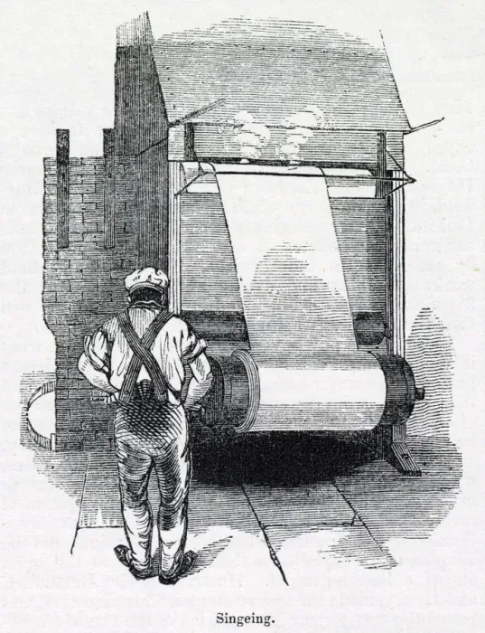 Framed Print : Scene at a Lancashire cotton printing works Framed Print : Scene at a Lancashire cotton printing works