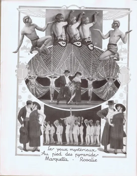 Framed Print : The scene Les Yeux Mysterieux from the revue Bonjour Paris a Framed Print : The scene Les Yeux Mysterieux from the revue Bonjour Paris a